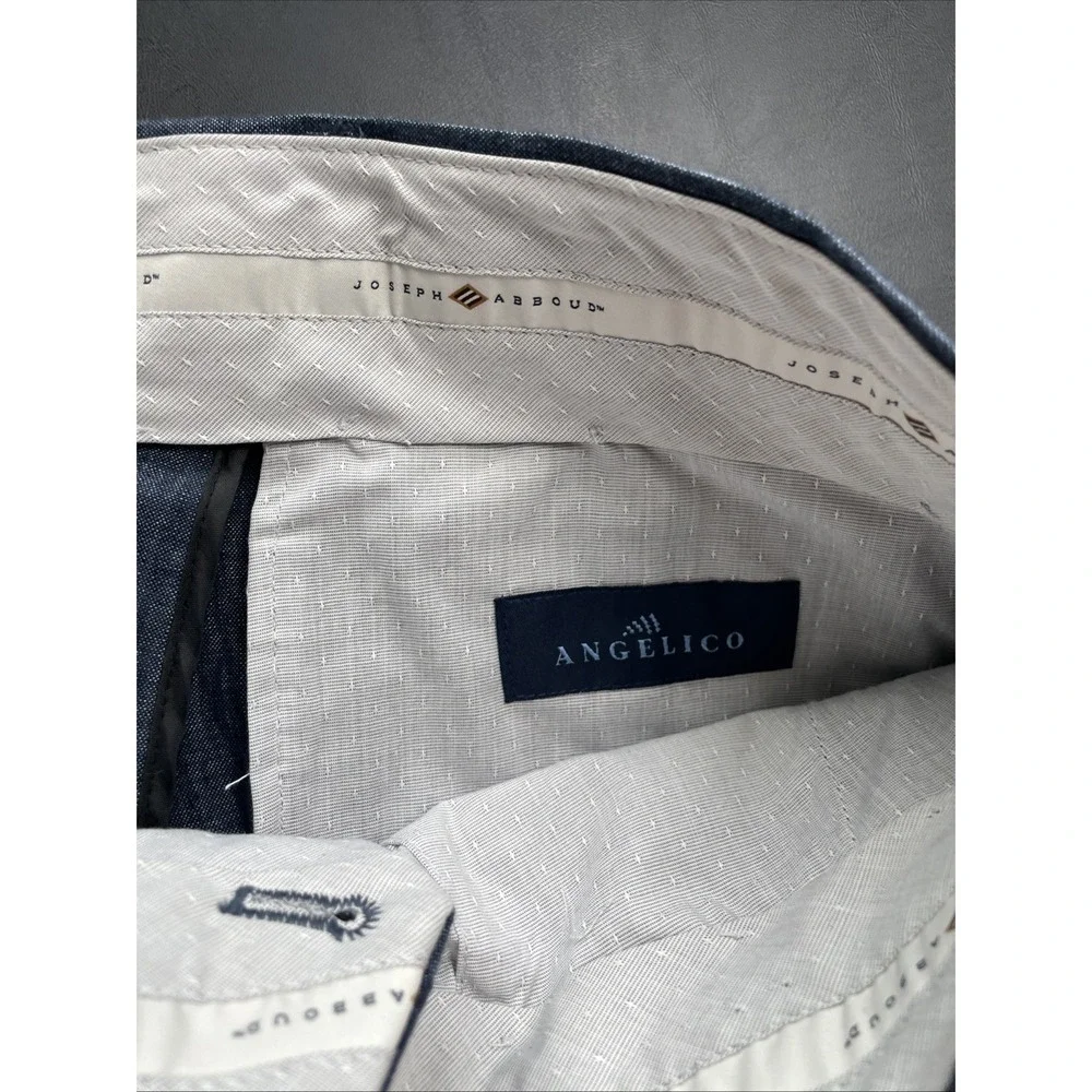 Joseph Abboud 34X27 Heritage Angelico Italian Linen Dress Slate Blue Pants Men's